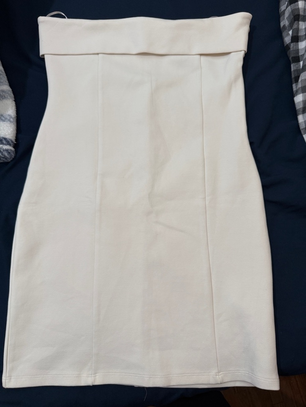 Zara Cream Strapless Mini Dress